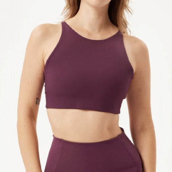 girlfriend collective Other - NWT Girlfriend Collective Plum Topanga Halter Bra